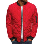 Herren Steppjacke mit hohem Kragen und seitlichen Reißverschlusstaschen R&B