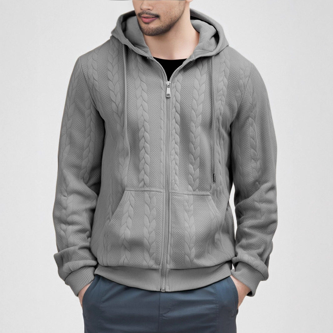 Herren Strickjacke mit Kapuze R&B