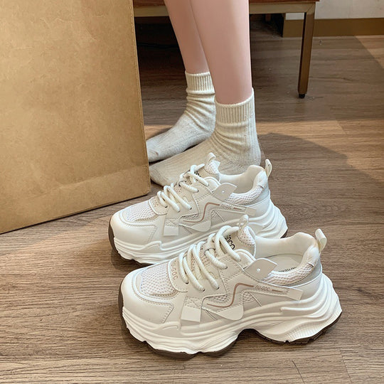 Damen Modische Komfort-Sneaker mit atmungsaktiver Mesh-Oberfläche und dämpfender Sohle R&B