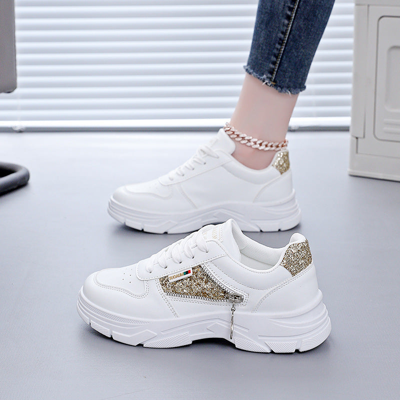 Damen Chunky Sneakers mit glitzernden Akzenten und rutschfester Sohle R&B