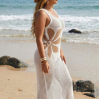 Damen luftiger Häkel-Strandkleid R&B
