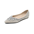 Damen Ballerinas mit funkelnden Strass-Applikationen