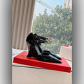 Damen elegante Slingback-Pumps mit glänzender Lackoberfläche R&B