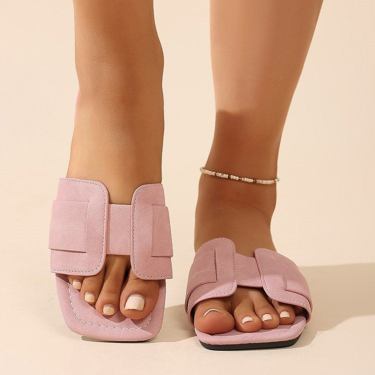 Damen Komfortable Zehentrenner-Sandalen mit modischem Riemendesign R&B