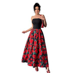 Damen Maxikleid im luxuriösen Blumenmuster R&B