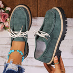 Damen Freizeitschuhe mit modischem Schnürdesign und rutschfester Sohle R&B