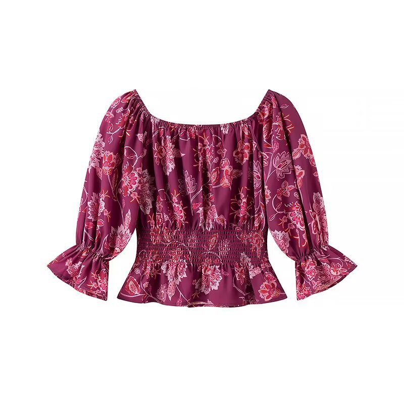 Damen Maxirock mit floralem Design und eleganten Schlitzdetails R&B