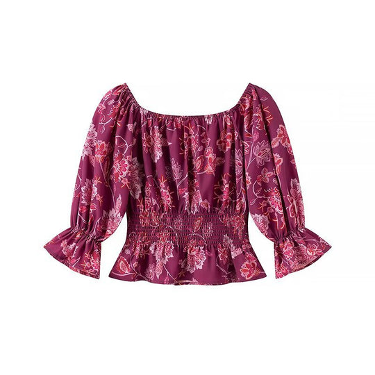 Damen Maxirock mit floralem Design und eleganten Schlitzdetails R&B