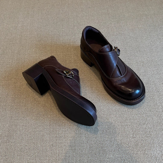 Damen elegante Pantoletten mit verstellbarem Riemen und komfortablem Blockabsatz R&B