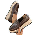 Damen Mokassins mit modischem Plateau und geflochtenem Detail R&B