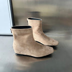 Damen Ankle Boots aus hochwertigem Wildleder mit dekorativem Reißverschluss R&B