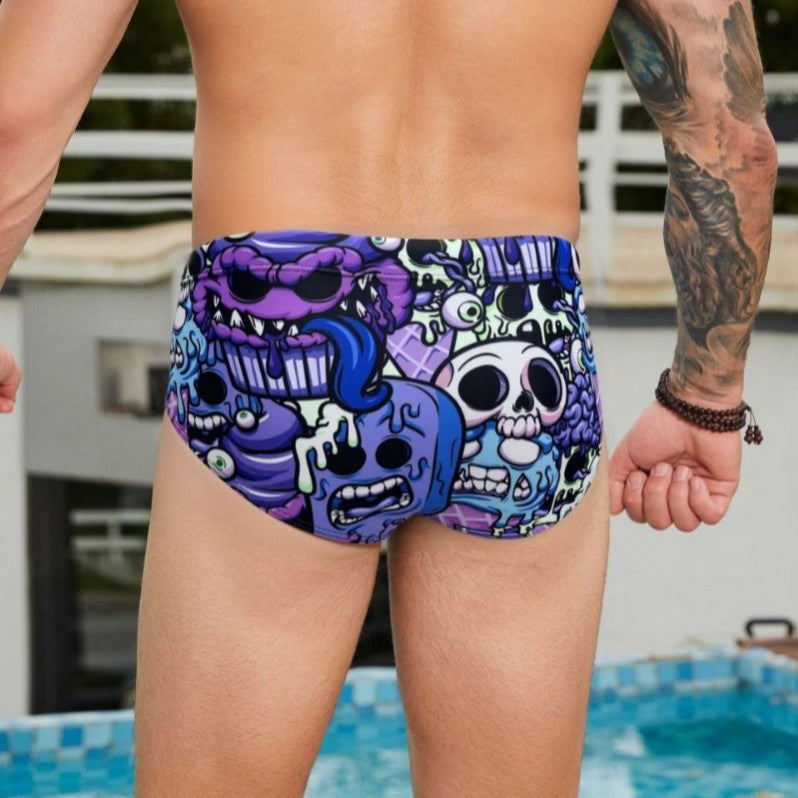 Herren Sportliche Badeshorts mit aufregendem Grafikdesign R&B