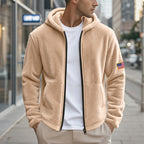Herren Fleecejacke mit hohem Kragen und praktischen Seitentaschen R&B