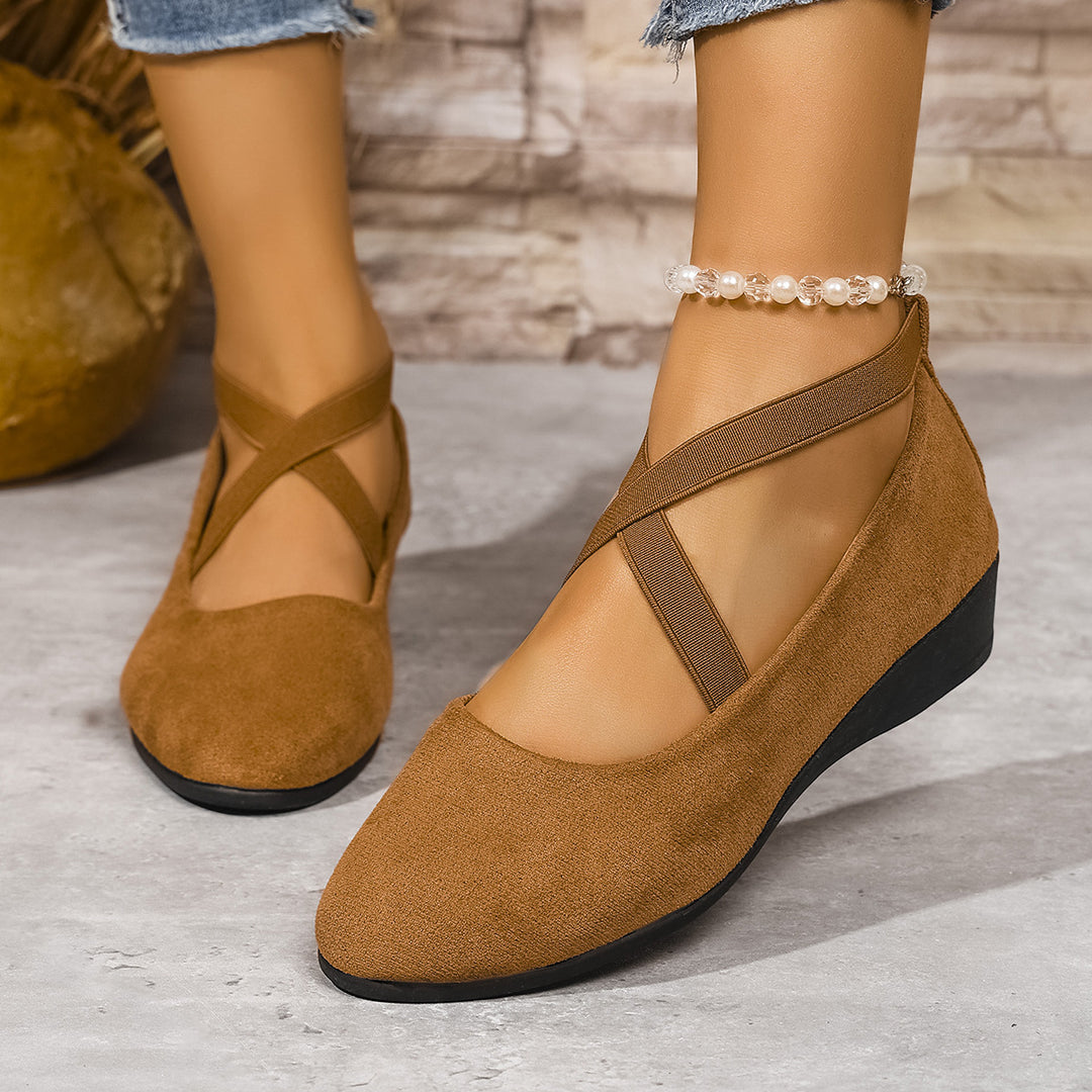 Damen elegante Slipper aus weichem Leder R&B