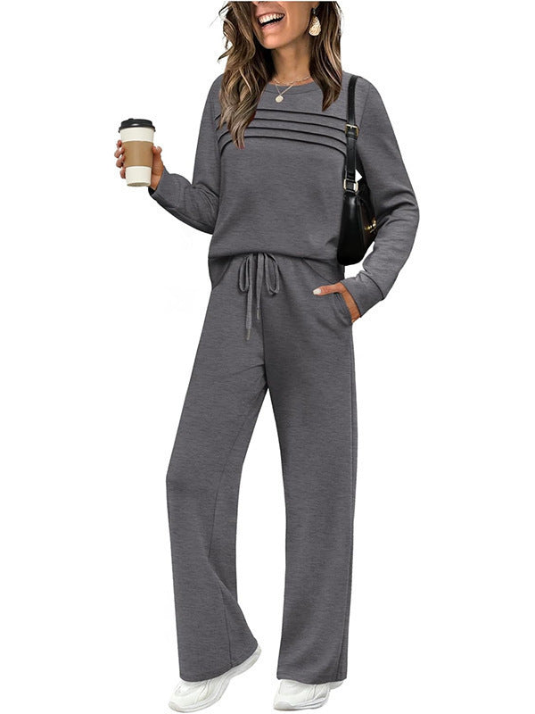 Jogginganzug Damen lässig mit Streifendetails und weitem Schnitt