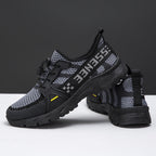 Damen Sportliche Mesh-Sneaker mit druckdämpfender Sohle und elastischem Schnürsystem R&B