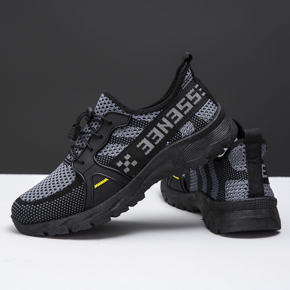 Damen Sportliche Mesh-Sneaker mit druckdämpfender Sohle und elastischem Schnürsystem R&B