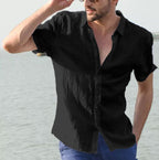 Herren Leichtes Leinenhemd R&B