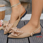Damen Slingback-Ballerinas mit festem Schleifen-Design und atmungsaktiver Sohle R&B