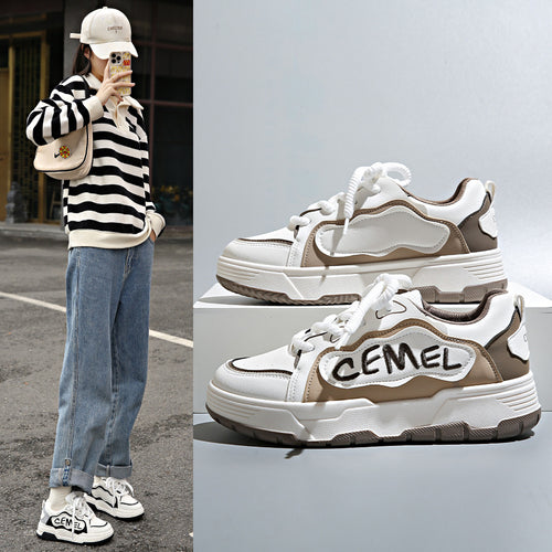 Damen sportliche Sneaker mit modischem Statement-Design und dämpfender Sohle R&B