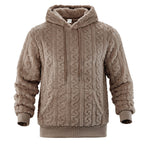 Damen Warmes Kapuzenpullover mit strukturiertem Wabenmuster R&B