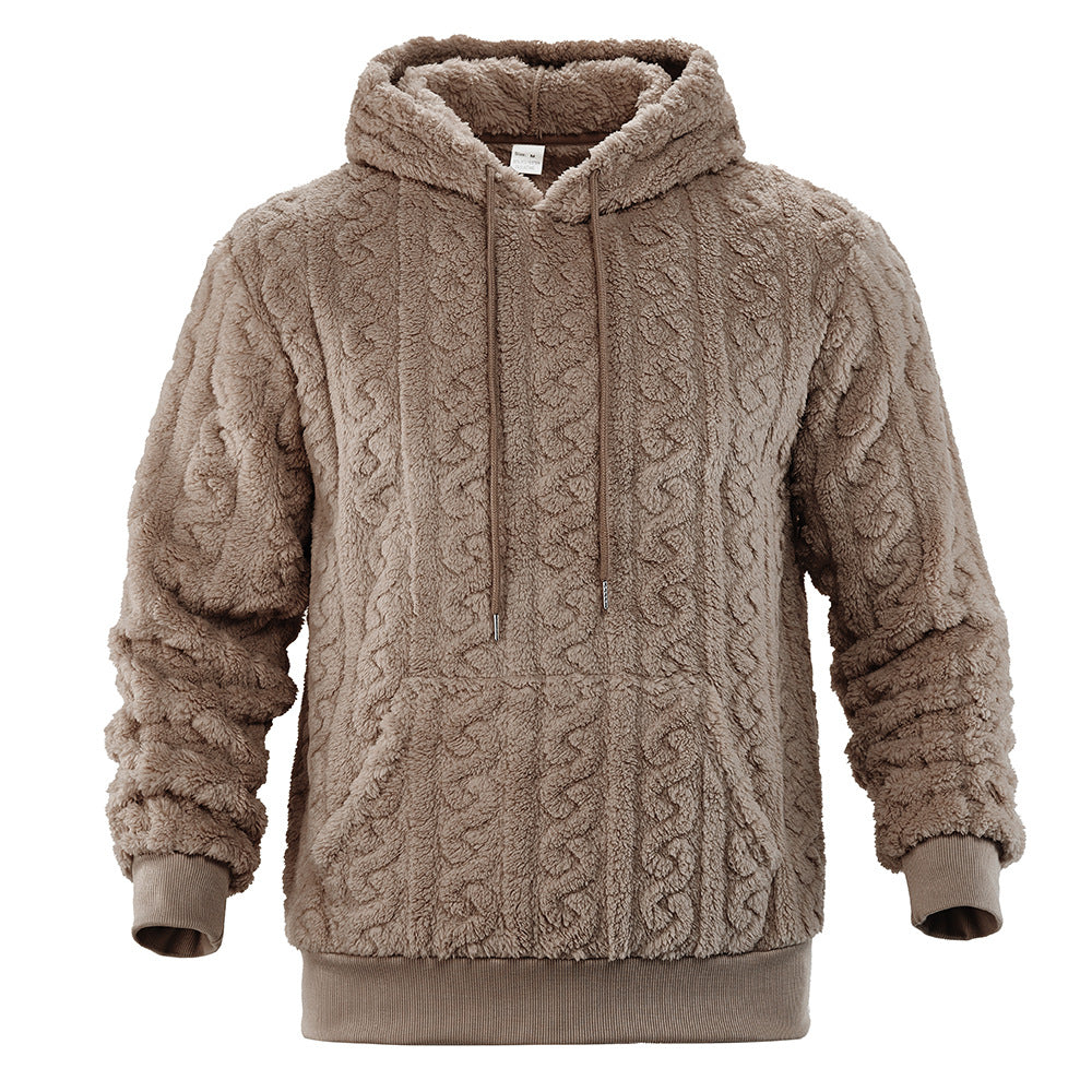 Damen Warmes Kapuzenpullover mit strukturiertem Wabenmuster R&B