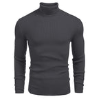 Herren Rollkragenpullover aus feinem Rippstrickmaterial