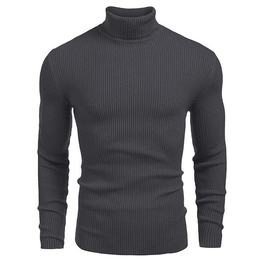 Herren Rollkragenpullover aus feinem Rippstrickmaterial R&B