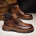 Herren robuste Lederboots mit rutschfester Sohle R&B