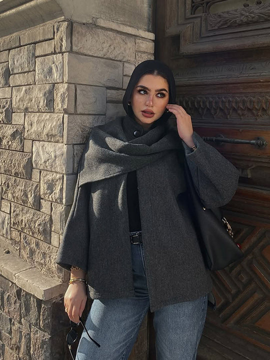 Damen elegante Oversized Jacke R&B