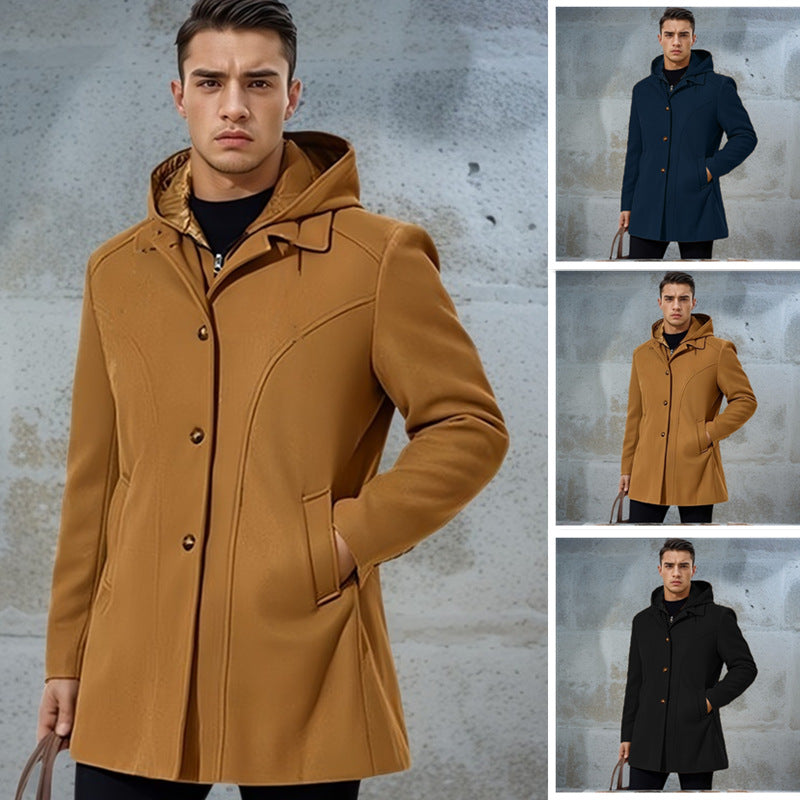 Herren modischer Parka mit praktischer Kapuze R&B
