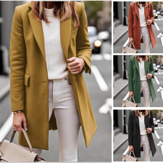 Damen Lässiger und eleganter Langmantel R&B