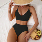 Damen Hochgeschnittener Bikini mit Wickeldesign R&B