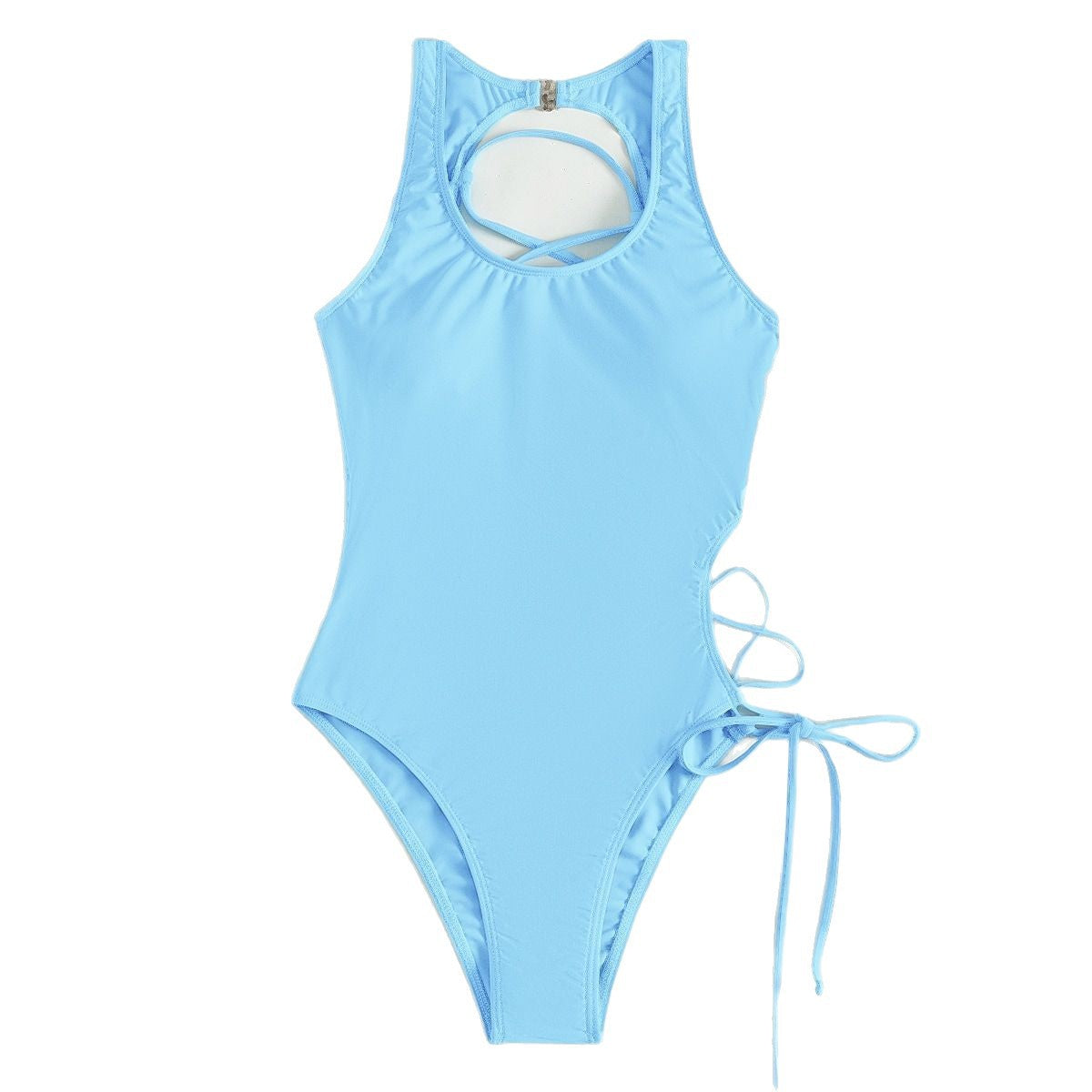 Damen Hochgeschnittener Badeanzug mit raffiniertem Schnürdesign R&B