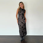 Damen Elegantes Spitzenmaxikleid mit floralem Muster R&B