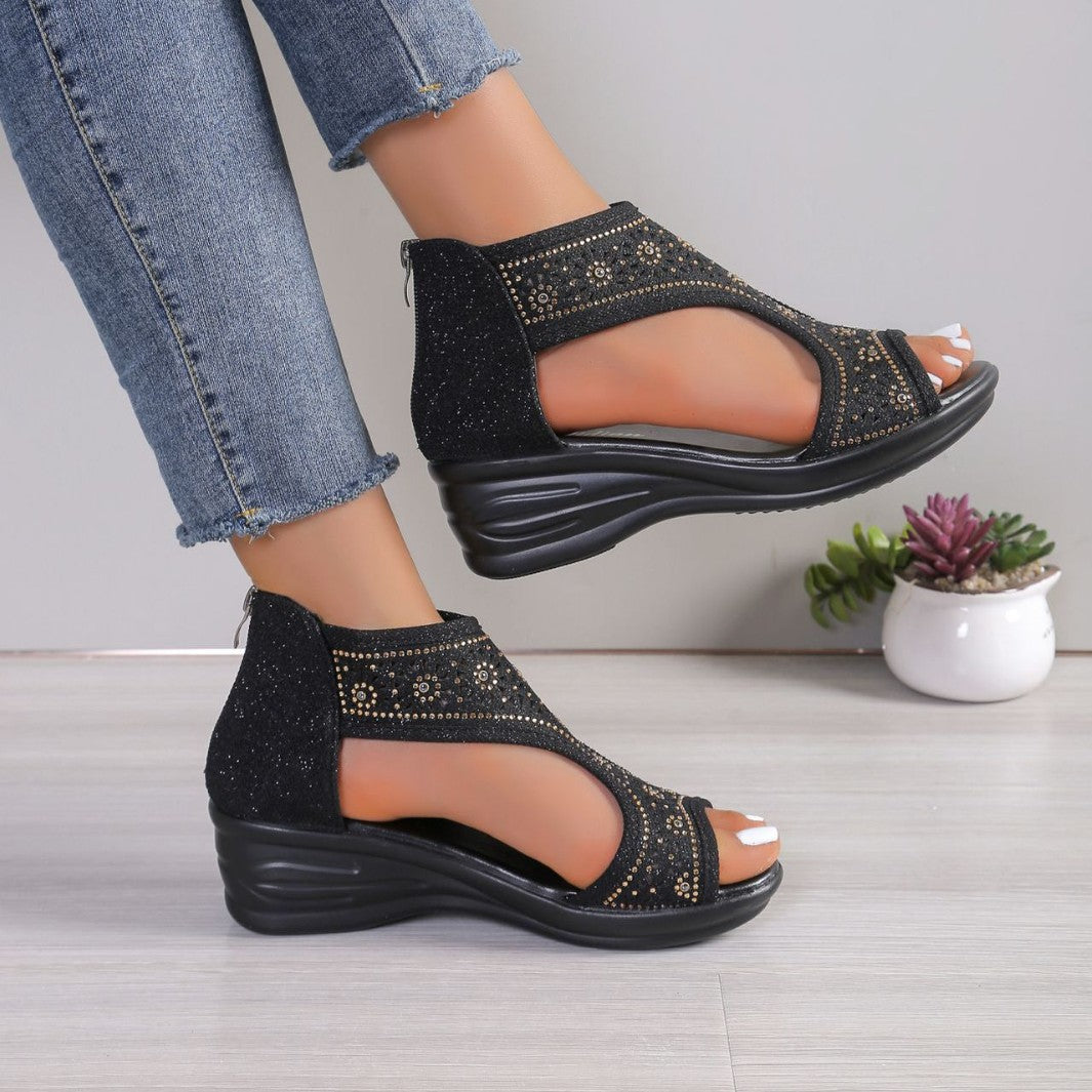 Damen elegante Plateau-Sandalen R&B
