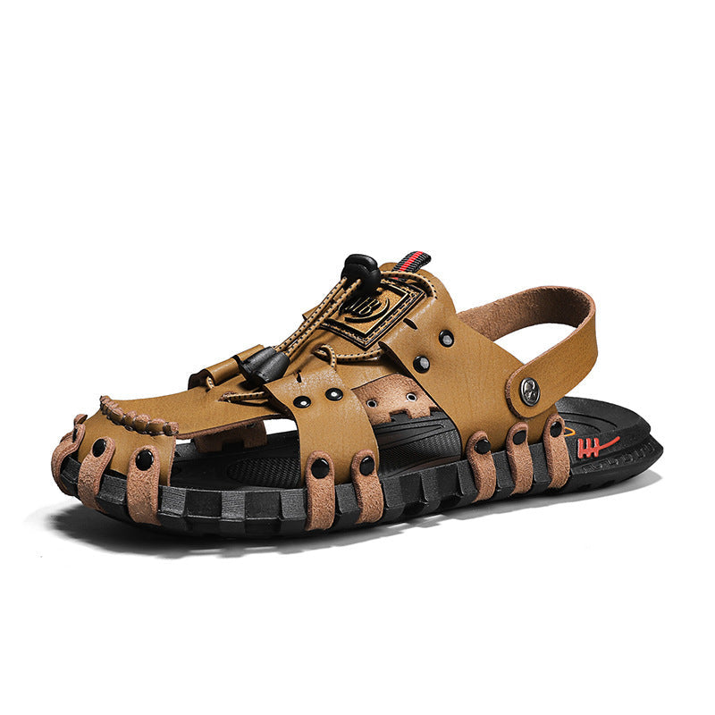 Herren Bequeme Leder-Sandalen mit innovativem Riemensystem R&B