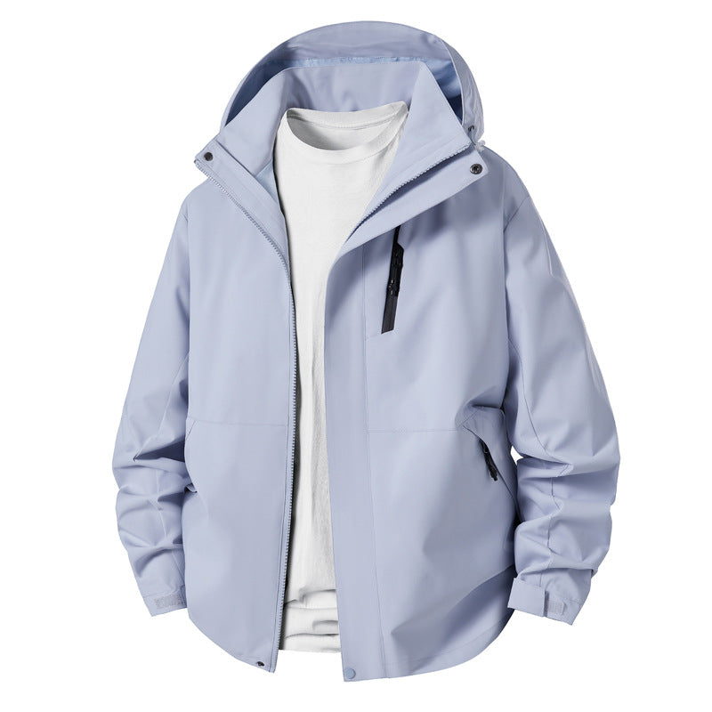 Herren technische Übergangsjacke mit verstellbarem Kapuzenrand R&B