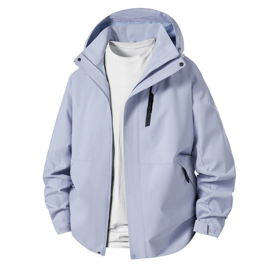 Herren technische Übergangsjacke mit verstellbarem Kapuzenrand R&B