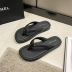 Damen Elegante Flip-Flops mit dekorativem Riemendesign und rutschfester Sohle EB