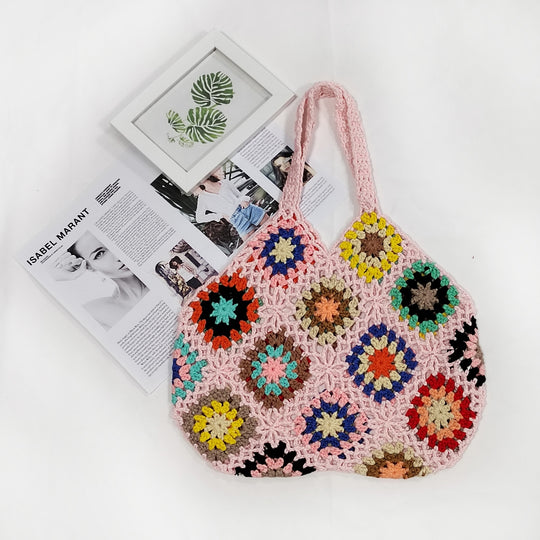 Damen Handgefertigte Häkel-Shopper-Tasche R&B