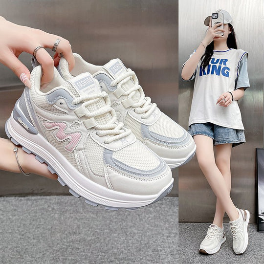Damen sportive Sneakers mit atmungsaktivem Obermaterial und dämpfender Sohle R&B