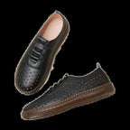 Damen atmungsaktive Sneaker mit modischem Lochdesign und rutschfester Sohle R&B