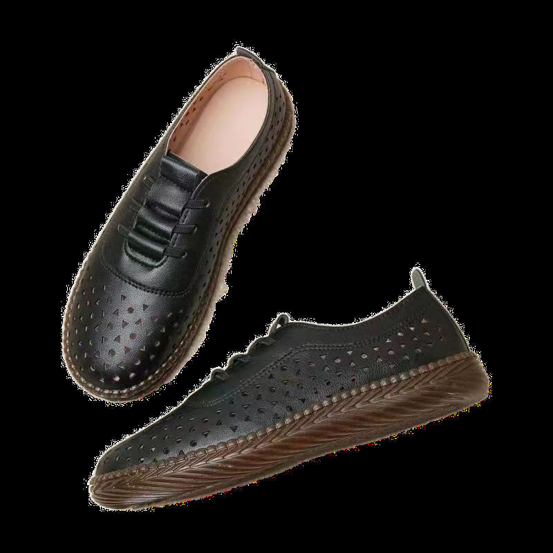 Damen atmungsaktive Sneaker mit modischem Lochdesign und rutschfester Sohle R&B