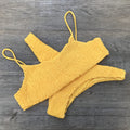 Damen Badeanzug-Set mit gerafftem Design R&B