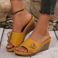 Damen Wedge-Pantoletten mit floralem Riemendesign und komfortabler Fußbettung R&B