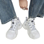 Damen Sportliche Chunky Sneakers mit atmungsaktiver Mesh-Oberfläche und robustem Profil