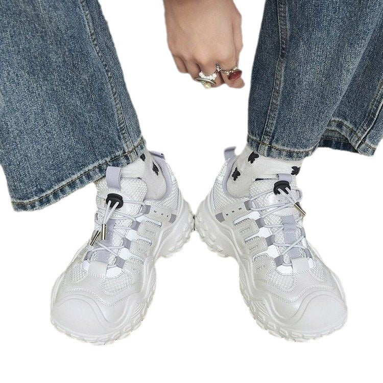 Damen Sportliche Chunky Sneakers mit atmungsaktiver Mesh-Oberfläche und robustem Profil