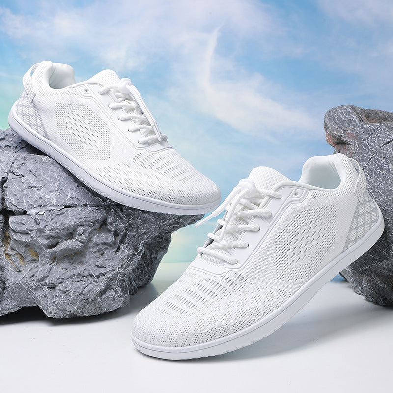 Unisex nan barfuß-inspirierter Strick-Sneaker mit elastischer Passform, Schnellzugkordel und griffiger Vollgummi-Laufsohle R&B