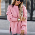 Damen Strickpullover mit strukturiertem Muster und weitem Schnitt R&B